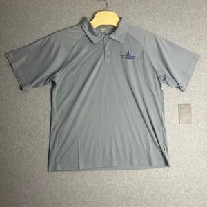 NWT Uzzi St. Augustine Florida Gray Dri-Fit Activewear Polo Shirt Size XXL‎